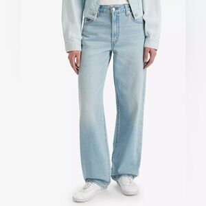 Levi's Baggy Dad Jeans Size 27 Light Wash Mid Rise Straight Leg Relaxed 90s
